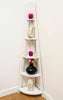 5 Tier Ladder Corner Bookcase Shelving Rack Display Organiser White* LTAD