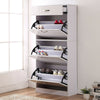 Shoe Storage Cabinet Footwear Organiser Space-saving w/ Drawers White