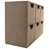 Desktop 6 Drawer Storage Accessories Organiser MDF Wood Box Home Office Unit