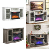 Electric Insert Fireplace Heater Stove &TV Stand Cabinet LED 3Color Fire Remote