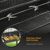 Charcoal Grill Rectangular BBQ Barbecue Steel Outdoor Patio Garden Wheels