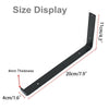 2PCS Black Shelf Brackets Industrial Shelves Bracket for Book Items Floating DIY
