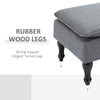 Upholstered Linen-Touch Fabric Ottoman Bench Bed End Stool Footstool Footrest