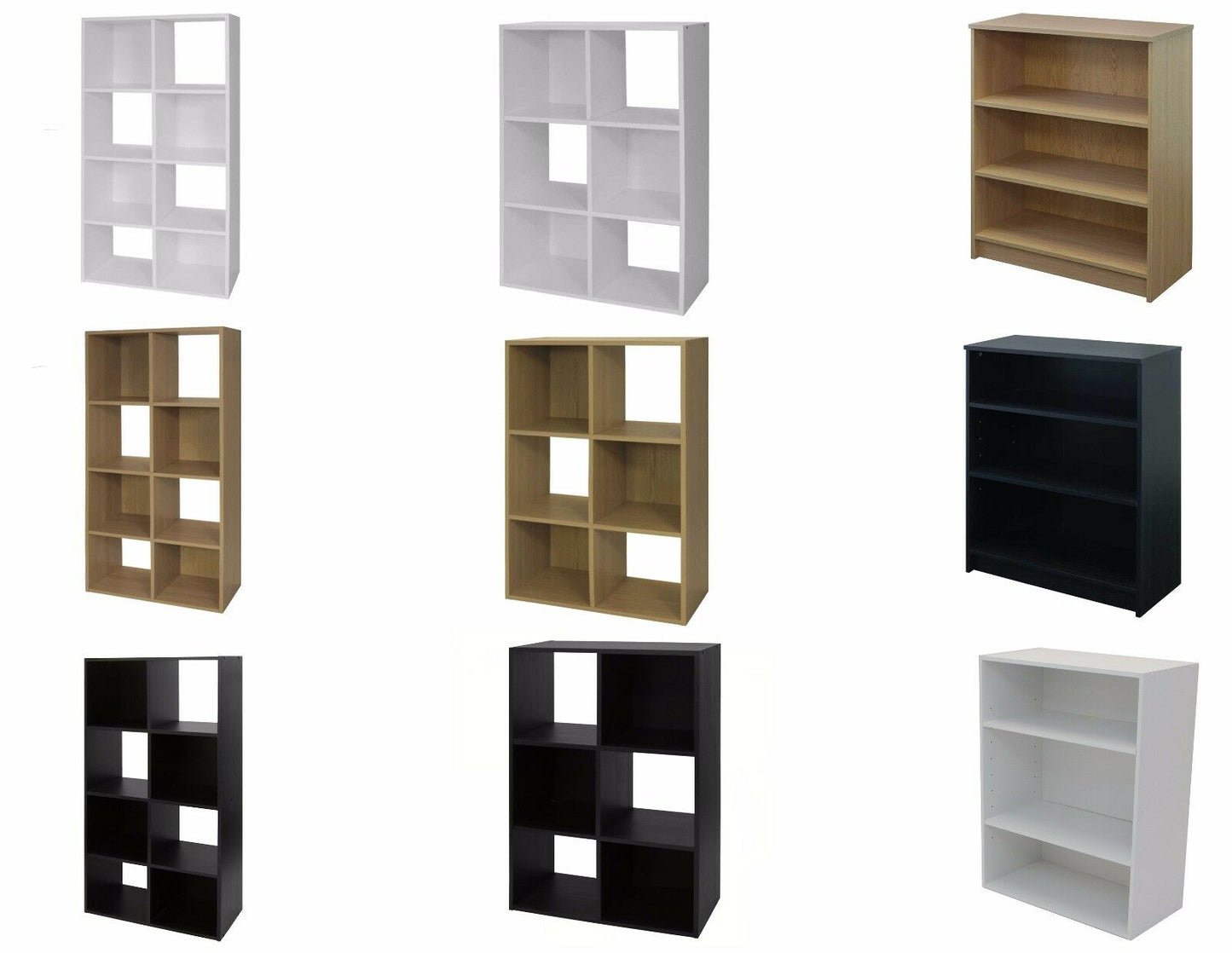 Storage Cube Display Bookcase 4 Shelves Tier Shelving Unit Book Shelf -1041