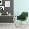 1x Kitchen Dining Chair Lounge Living Room Corner Chair with Velvet Steel Legs