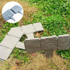 10pcs Grey Cobbled Stone Effect Plastic Garden Lawn Edging Plant Border 2.5m UK