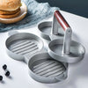Double Burger Press Hamburger Maker Non Stick Aluminium Beef Patty Meat BBQ