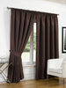 THERMAL BLACKOUT PENCIL PLEAT READY MADE CURTAINS PAIR TAPE TOP + FREE TIE BACKS