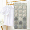 Double Sided Hanging Hook Organiser Storage 30 Pockets Wardrobe Rack Shelf UK