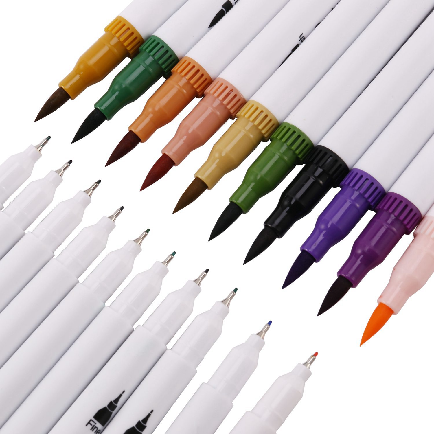 dual tips 100 colors fine brush