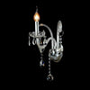 Contemporary K9 Crystal 1 Arm Candle Wall Light Clear Crystal Wall Lamp