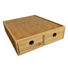 Bamboo coffee tea pod holder machine stand with drawer organizer storage office
