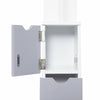 Bathroom Cabinet Side Tall Storage Unit Shelf Cupboard Drawer White