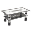 Lux Coffee Tables Black with Shelf Rectangle Modern Contemporary For Living Room