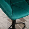 Set Of 2 Luxurious Velvet-Touch Bar Stools Metal Frame Footrest Base