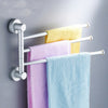 Swivel 3Swing Arm Towel Holder Bar Rails Rack Wall Mounted Stainless Steel-UK