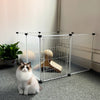Pet Playpen Fence DIY Playpen Puppy Dog Cat Animal Cage Exercise Metal PP Indoor