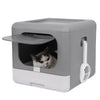 Cat Litter Box Flip Pet Cat Litter Tray Box Hooded Toilet Charcoal Filter Deep