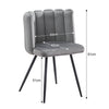 Modern Home Dining Chairs Soft Velvet Petal Backrest Dresser Chair Grey / Pink