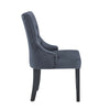 Velvet or Fabric Studded Dining Chair Accent Wing Button Back Occasional Chair