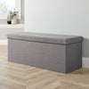 Folding Ottoman Chest Solid Sturdy Storage Space Saving Bedding Box Trunk