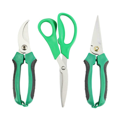 Set Of 3 Pruning Shears Hand Snips Pruner Scissors Secateurs Cutter Plants Tool