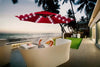 Mondeer 3M Garden Banana Parasol Cantilever Parasol Crank Handle with Solar LED