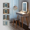 Dressing Table Vanity Makeup Desk w/LED Light Mirror Stool Set Drawer Organizer