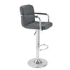 2x Bar Stools Hub Pub Kitchen Breakfast Swivel Gas Lift Chair Stool with Armrest