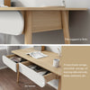 Scandinavian Computer Laptop Office Writing Work Desk Table w Drawers Oak Color