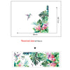 Tropical Leaves Flowers Bird Wall Sticker Living Room Wallpaper Home Wall Decal