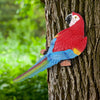 Resin Parrot Bird Statue Outdoor Garden Ornament Decoration Wall Tree Lawn Decor