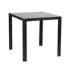 2/4 Set Dining Table NO Chair Tempered Glass Tabletop Metal legs Square Kitchen