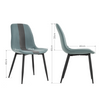 Mondeer Dining Chairs Set 2/4/6 Fabric Upholstered Seat Metal Legs Dining Room