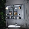 LED Bathroom Mirror Cabinet With Shaver Socket Demister Illluminated Lights IP44