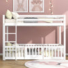 3FT Bunk Beds Kids Toddlers High Sleeper Wooden Bed Frame White Solid Pine Wood