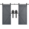 6ft 6.6ft Sliding Barn Wood Door Hardware Set Carbon Steel Rail Track Kit System