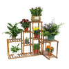 Wooden Corner Plant Stand Flower Rack Holder Storage Bonsai Garden Planter Herb