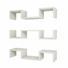 Paeonia Modern Wall Mounted Floating Shelf (Set of 3), Stylish Wood Wall Decor