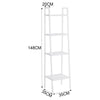 4 Tier Metal Ladder Wall Shelf Home Storage/Display Unit Bookcase Stand Bathroom