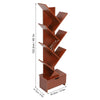 8 Tier Wooden Tree Bookshelf Bookcase Display Rack Holder With Drawers LVE-UK