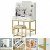 Vanity Set Dressing Table with Mirror Drawers & Stool Elegant Bedroom Furniture