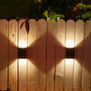 Super Bright LED Solar Powered Wall Light Door Fence Outdoor Garden Lighting UK