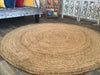 DHAKA Braided Round Rug Hand Woven with Natural Indian Jute Small Medium Large