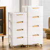 Plastic Tower Cabinet Organizer 3/4/5 Drawers Living Room Bedroom Storage Unit