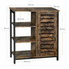Industrial Side Cabinet Retro Storage Furniture Small Rustic Metal Door Cupboard
