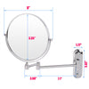 5X Magnifying Makeup Mirror Bathroom Hotel Mirror Wall Mounted Double Faces UK