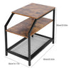 Industrial Bedside Table Cabinet Nightstand End Desk Open Storage Shelving Shelf