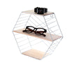 Wall shelf hexagon metal wood wall shelf home decoration dormitory storage shelf