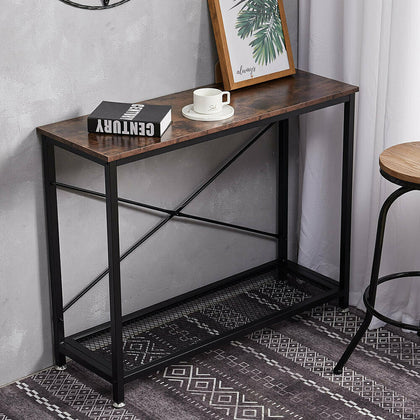 Industrial Hallway Side End Console Breakfast Bar Table Display Storage Stand L